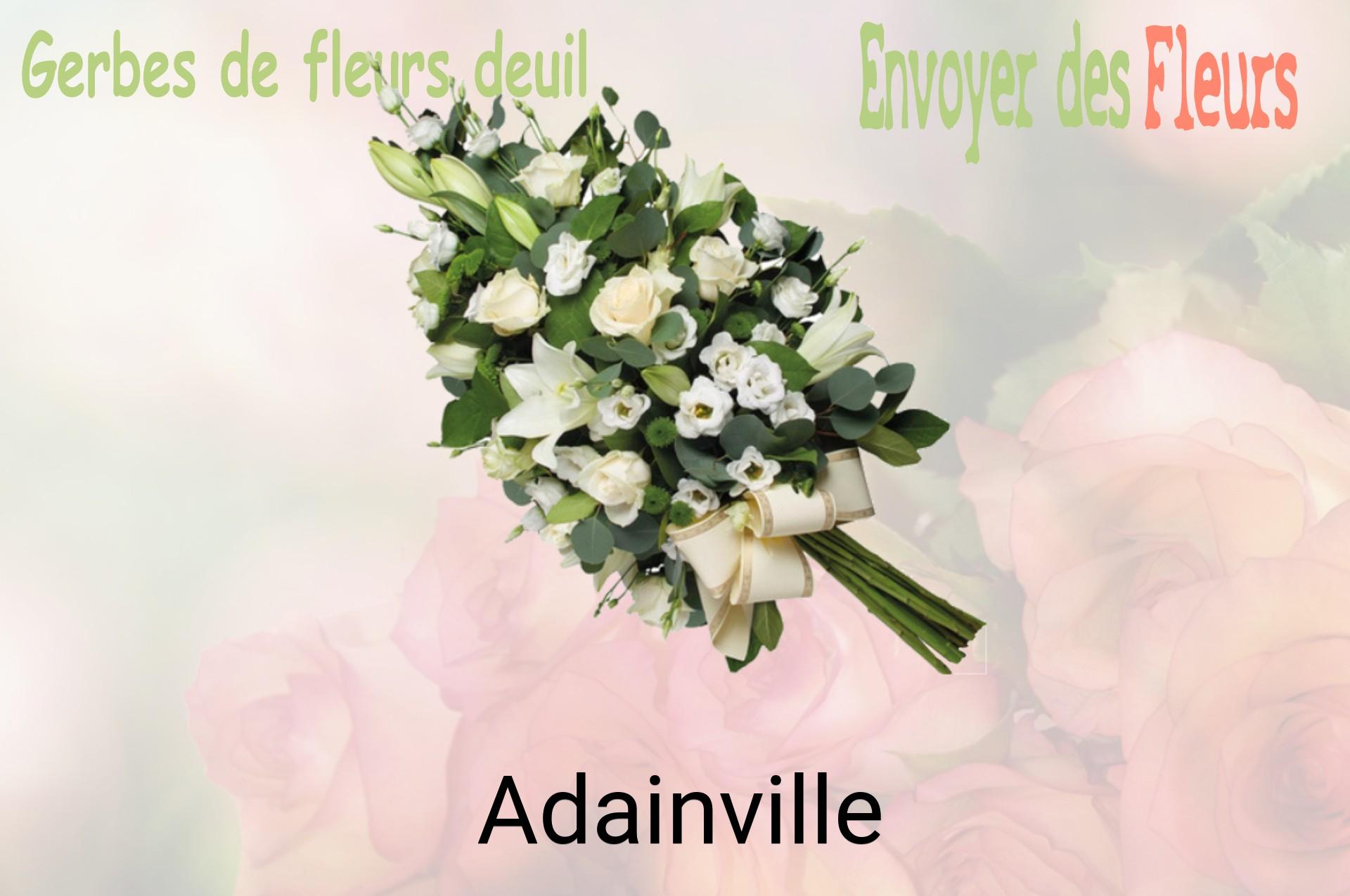 Gerbe de fleurs de deuil livrée à Adainville